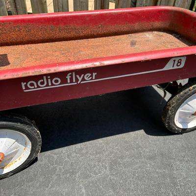 Vintage Metal Radio Flyer Wagon 