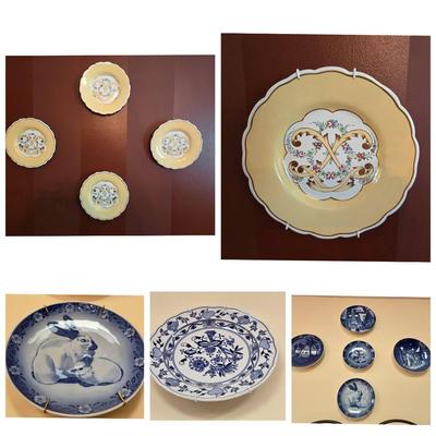 12 Pc Vintage China Plates Wall Art