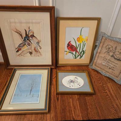 Original Art, Signed Prints, Vintage Sampler Handiwork 