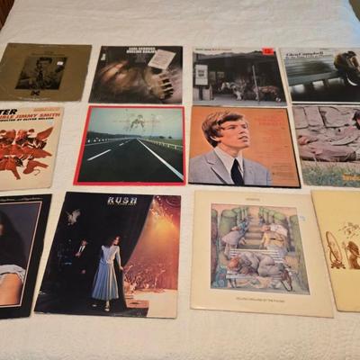 12 Vintage Vinyl Records Genesis, Rush, Earl Scruggs