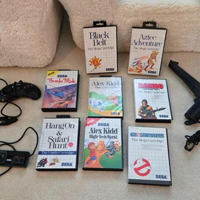 Vintage SEGA Games & Controllers, Ghost Busters, Rambo +