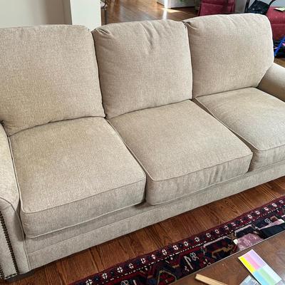3 Cushion Beige Sofa 