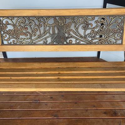 Wood & Metal Park Bench