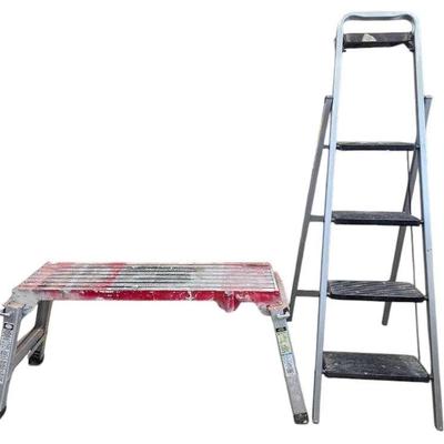 Ladder And Adjustable Shop Bench