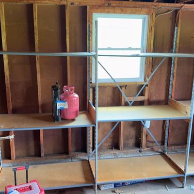 Wood & Metal Large Shelving Unit