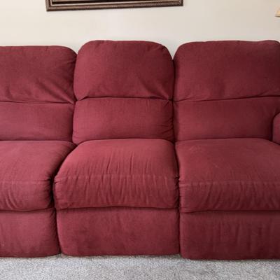 Burgundy Electric Couch 