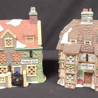 "Deadlock Arms" and "Sir John Falstaff Inn" Dickens' Village by Dept. 56