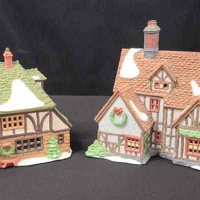 "Nicholas Nikleby Cottage" And "Ashbury Inn" Dickens' Village By Dept. 56