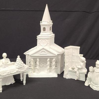 "Cathedral Facade", "Accompanying A Carol", and "A Bright Star On Christmas Eve" Winter Silhouette