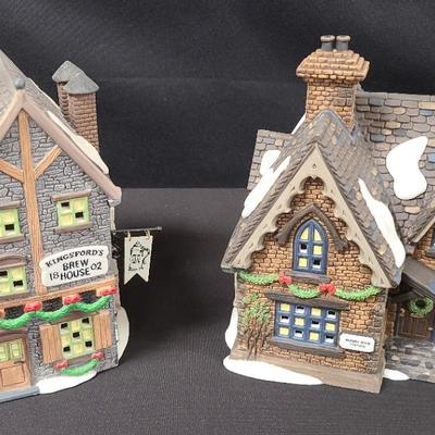 "Kingsford Brew House" And "Barmby Moor Cottage" Dickens' Village By Dept. 56
