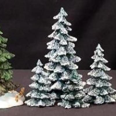 Village "Pine Point Pond" "Evergreen Trees" "Double Pine Trees" Department 56