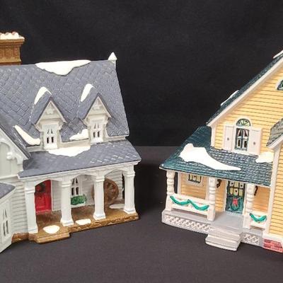 "Woodbury House" And "Gothic Farmhouse" Snow Village By Dept. 56
