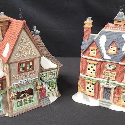 "Nettie Quinn Puppets & Marionettes" And "Boarding & Lodging School" Dickens' Village By Dept. 56