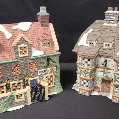 "Dedlock Arms" And "Sir John Falstaff Inn" Dickens' Village By Dept. 56