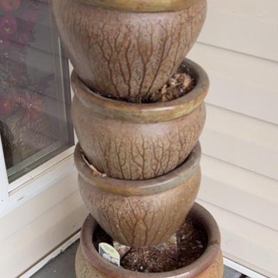 Glazed Rope Rim Planter Pots 