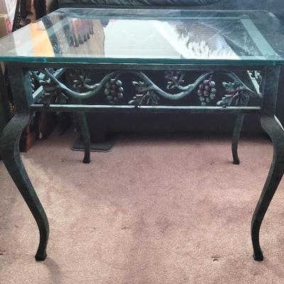 Metal And Glass End Table #2