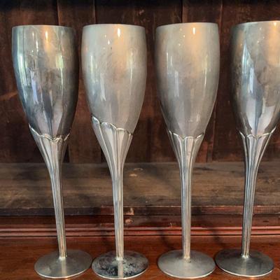 Champagne Flutes - Metal 