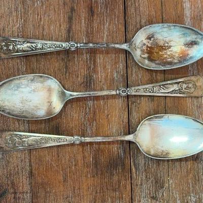 1847 Rogers Bros. "Arcadian" Tablespoons/Serving Spoons 

