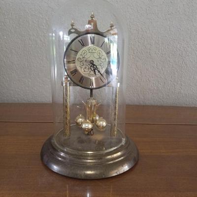 Vintage Westminster Quartz Torsion Dome Clock - 8" Diameter x 12" Tall