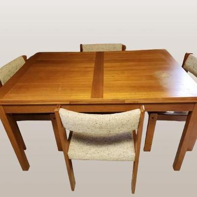 Teak table and chairs