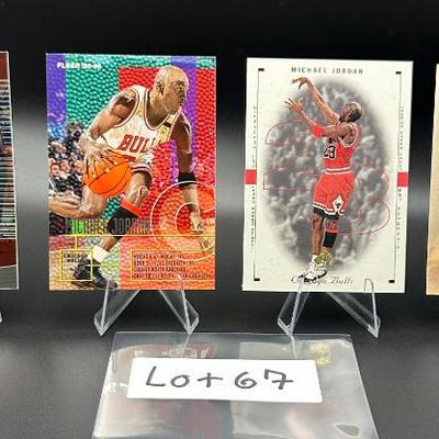 Sale Photo Thumbnail #68: (4) Michael Jordan Basketball Cards Chicago Bulls