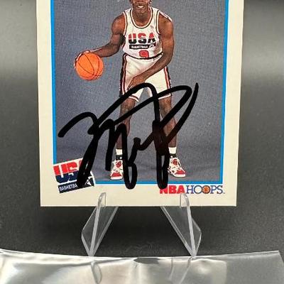 Sale Photo Thumbnail #109: Michael Jordan 1992 USA Hand Signed on Card Autograph
