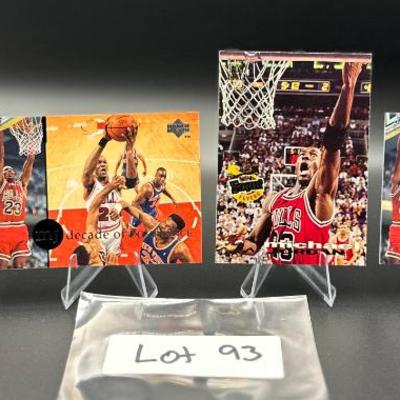 Sale Photo Thumbnail #93: (4) Michael Jordan Basketball Cards Chicago Bulls