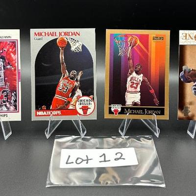 Sale Photo Thumbnail #13: (4) Michael Jordan Basketball Cards Chicago Bulls
