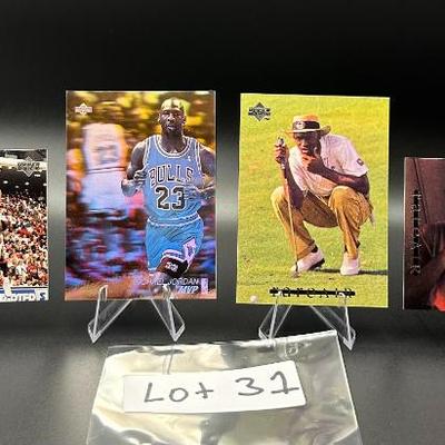 Sale Photo Thumbnail #32: (4) Michael Jordan Basketball Cards Chicago Bulls
