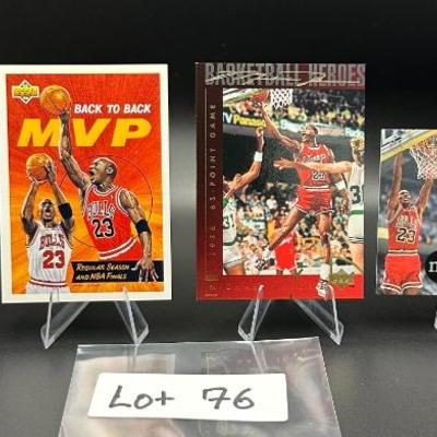 Sale Photo Thumbnail #77: (4) Michael Jordan Basketball Cards Chicago Bulls