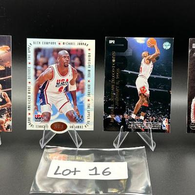 Sale Photo Thumbnail #17: (4) Michael Jordan Basketball Cards Chicago Bulls

