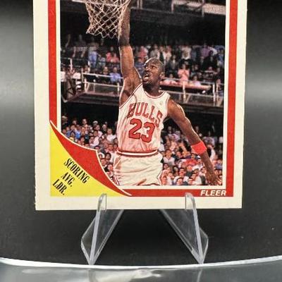 Sale Photo Thumbnail #104: 1989-90 Fleer - Michael Jordan Of Chicago Bulls Card Number #21
