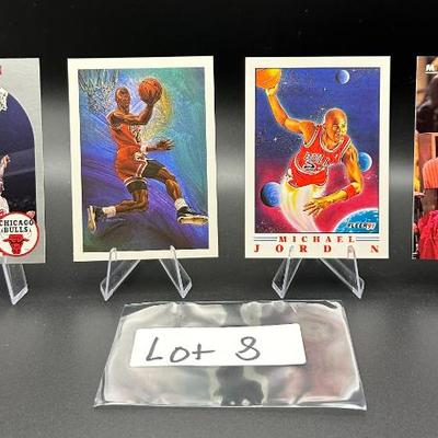 Sale Photo Thumbnail #9: (4) Michael Jordan Basketball Cards Chicago Bulls

