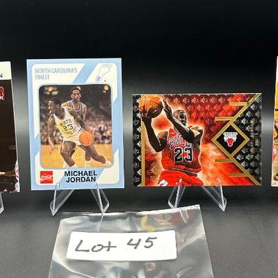 Sale Photo Thumbnail #46: (4) Michael Jordan Basketball Cards Chicago Bulls
