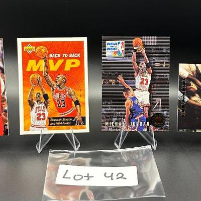 Sale Photo Thumbnail #43: (4) Michael Jordan Basketball Cards Chicago Bulls

