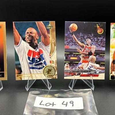 Sale Photo Thumbnail #50: (4) Michael Jordan Basketball Cards Chicago Bulls
