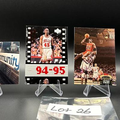 Sale Photo Thumbnail #27: (4) Michael Jordan Basketball Cards Chicago Bulls
