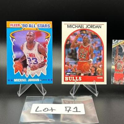 Sale Photo Thumbnail #72: (4) Michael Jordan Basketball Cards Chicago Bulls