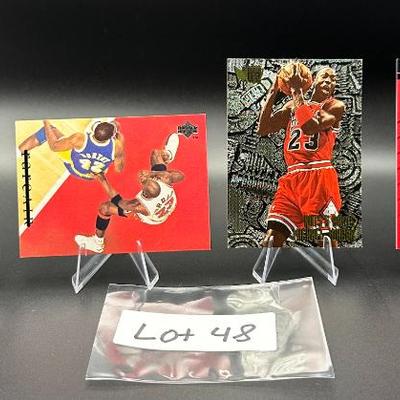Sale Photo Thumbnail #49: (4) Michael Jordan Basketball Cards Chicago Bulls
