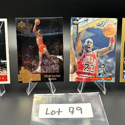 Sale Photo Thumbnail #80: (4) Michael Jordan Basketball Cards Chicago Bulls