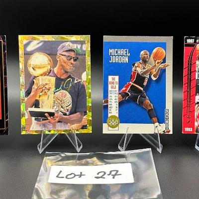 Sale Photo Thumbnail #28: (4) Michael Jordan Basketball Cards Chicago Bulls
