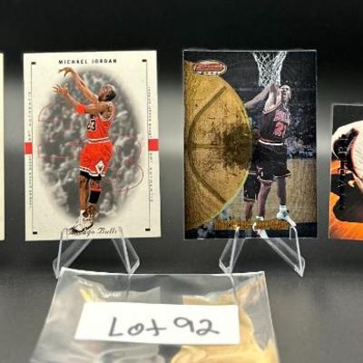 Sale Photo Thumbnail #92: (4) Michael Jordan Basketball Cards Chicago Bulls