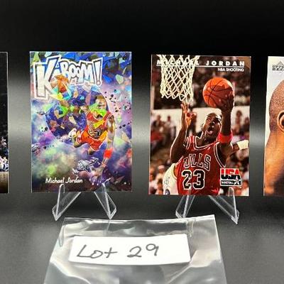 Sale Photo Thumbnail #30: (4) Michael Jordan Basketball Cards Chicago Bulls
