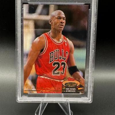 Sale Photo Thumbnail #24: Michael Jordan Graded Basketball Card - PSA 9 MINT
