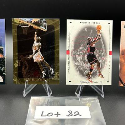 Sale Photo Thumbnail #83: (4) Michael Jordan Basketball Cards Chicago Bulls