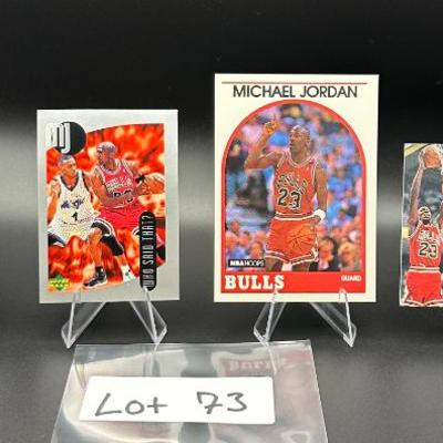Sale Photo Thumbnail #74: (4) Michael Jordan Basketball Cards Chicago Bulls