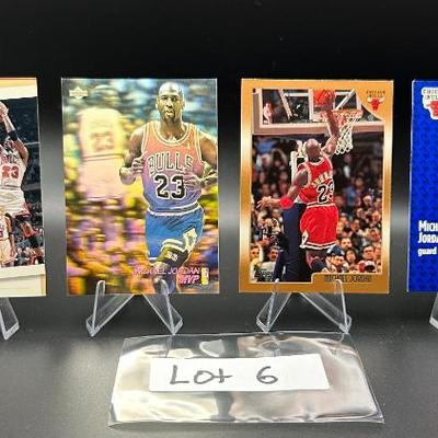 Sale Photo Thumbnail #7: (4) Michael Jordan Basketball Cards Chicago Bulls
