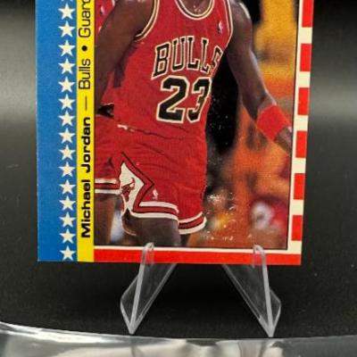 Sale Photo Thumbnail #108: 1987-88 Fleer Sticker #2 Michael Jordan Chicago Bulls
