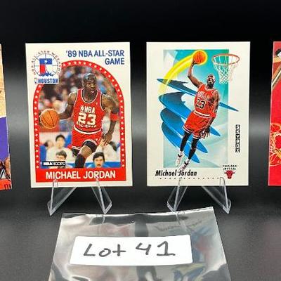 Sale Photo Thumbnail #42: (4) Michael Jordan Basketball Cards Chicago Bulls
