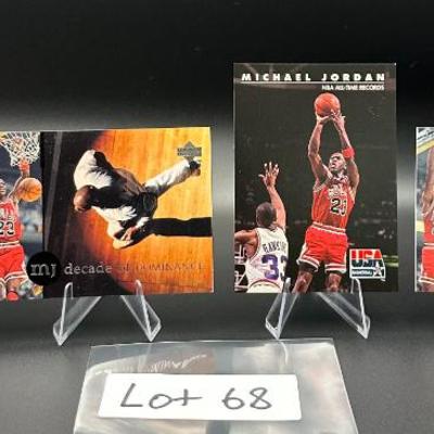Sale Photo Thumbnail #69: (4) Michael Jordan Basketball Cards Chicago Bulls